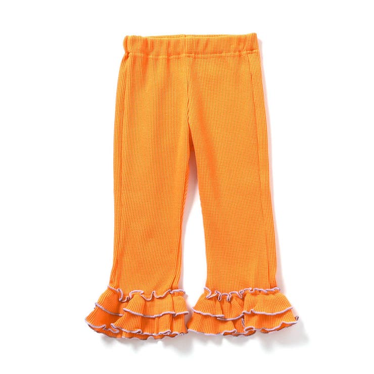 オレンジ | WEB限定 ワッフルフリルレギンス  10分丈 | F.O.Online Store