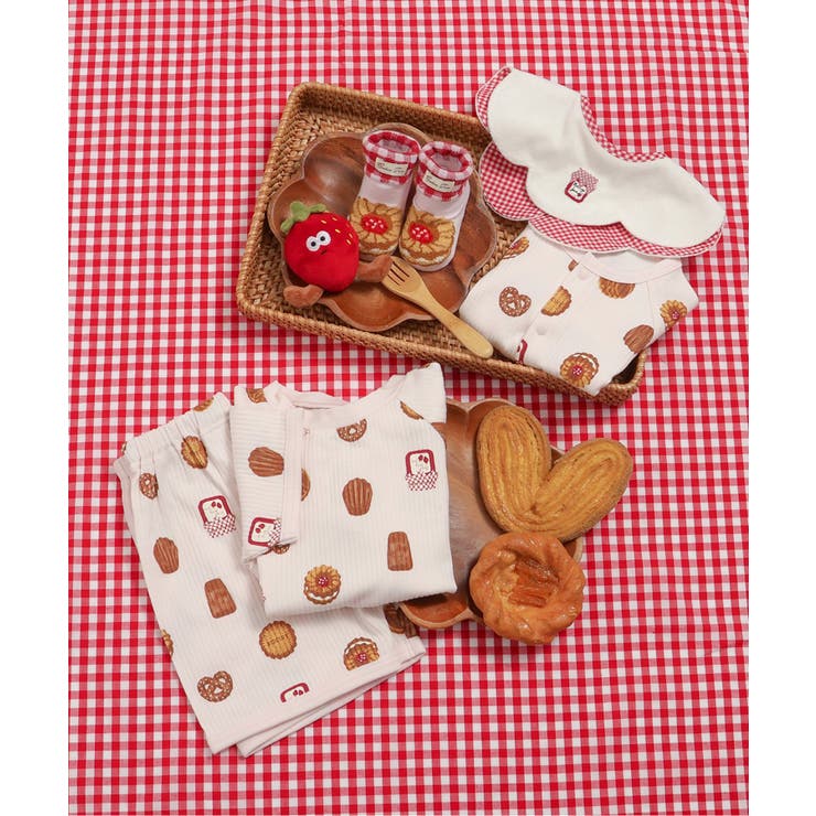 【リンク】3時のおやつ柄スタイ&ロンパス セット | F.O.Online Store | 詳細画像8 
