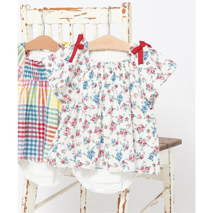 花柄 | 【リンク】肩リボンシャーリングロンパス | F.O.Online Store