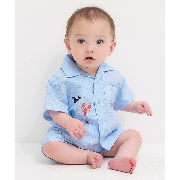 ブルー | サマーモチーフベビーセットアップ | F.O.Online Store