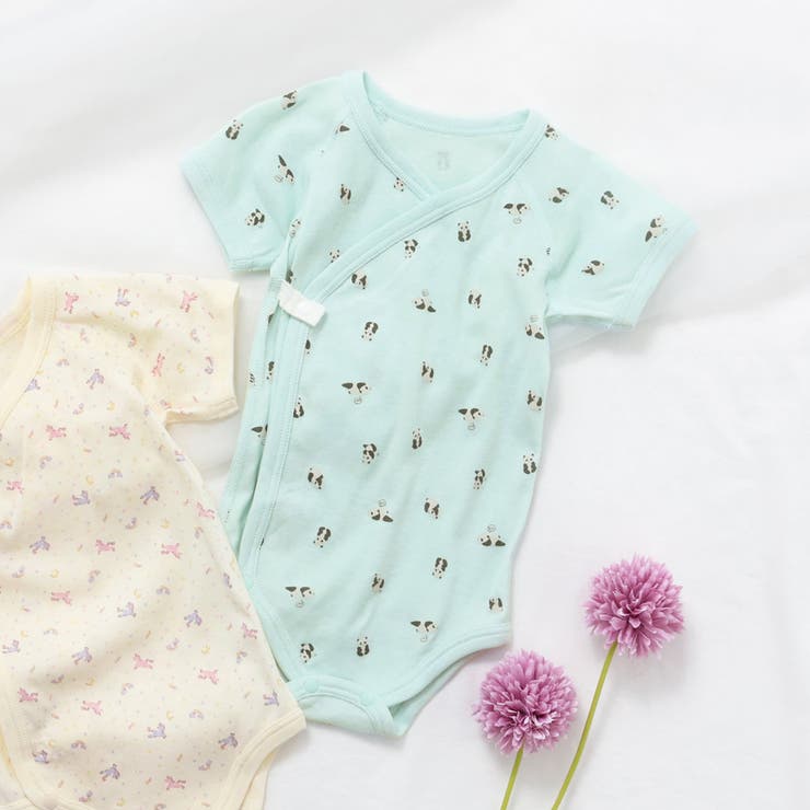 ミント | ベビー半袖フライスグレコ肌着 総柄 | F.O.Online Store