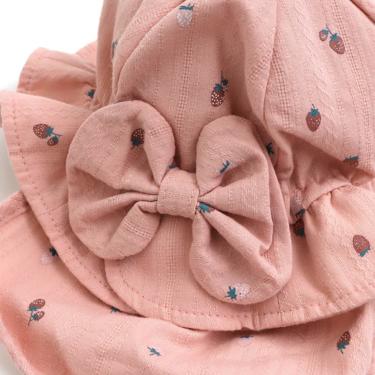 ドビー・いちご柄リボンベビーハット[品番：FOKK0015073]｜F.O.Online