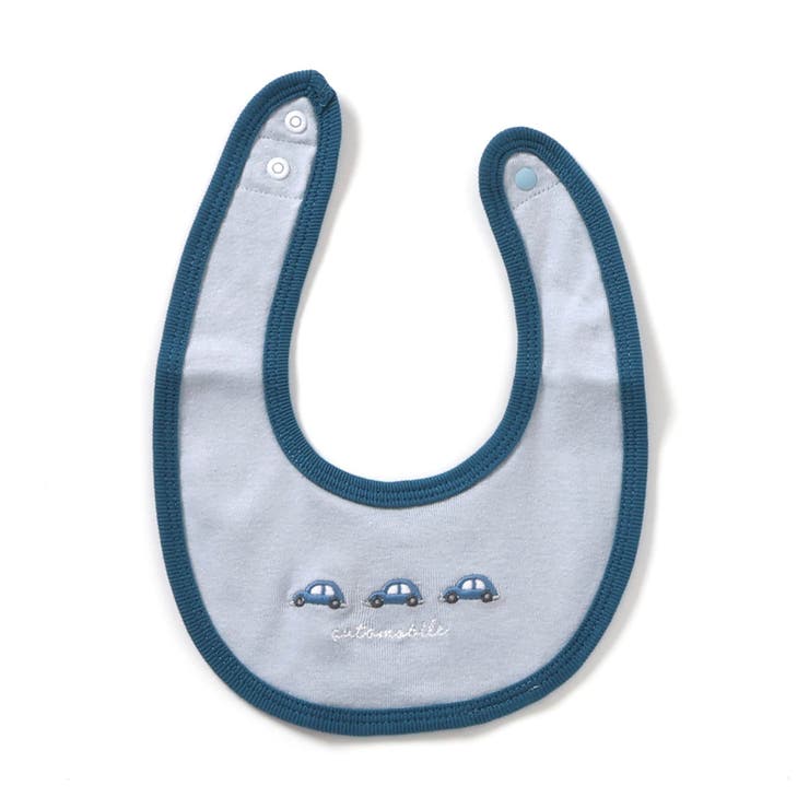 ブルー | 恐竜・車刺繍スタイ | F.O.Online Store