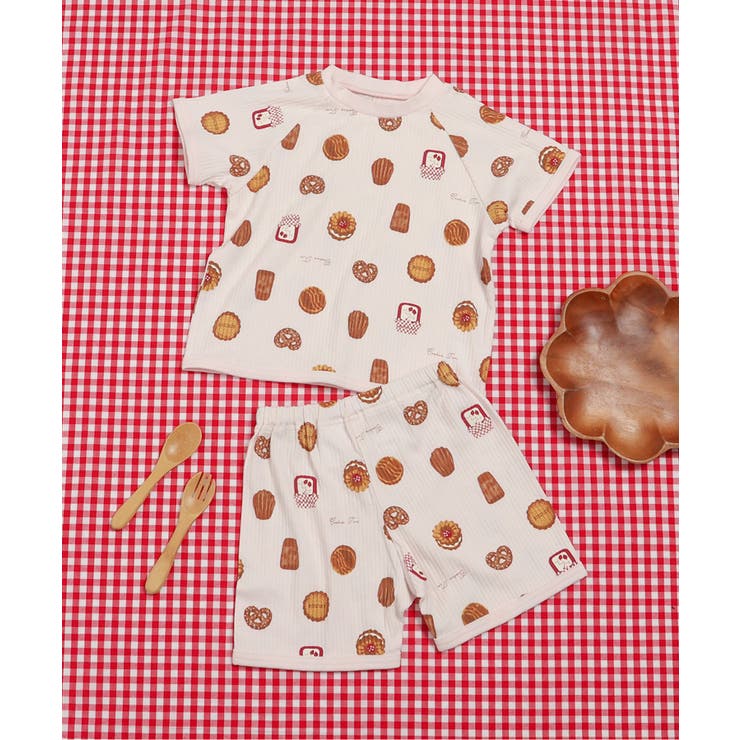 ピンク | 【リンク】3時のおやつ柄パジャマ  5分丈 | F.O.Online Store
