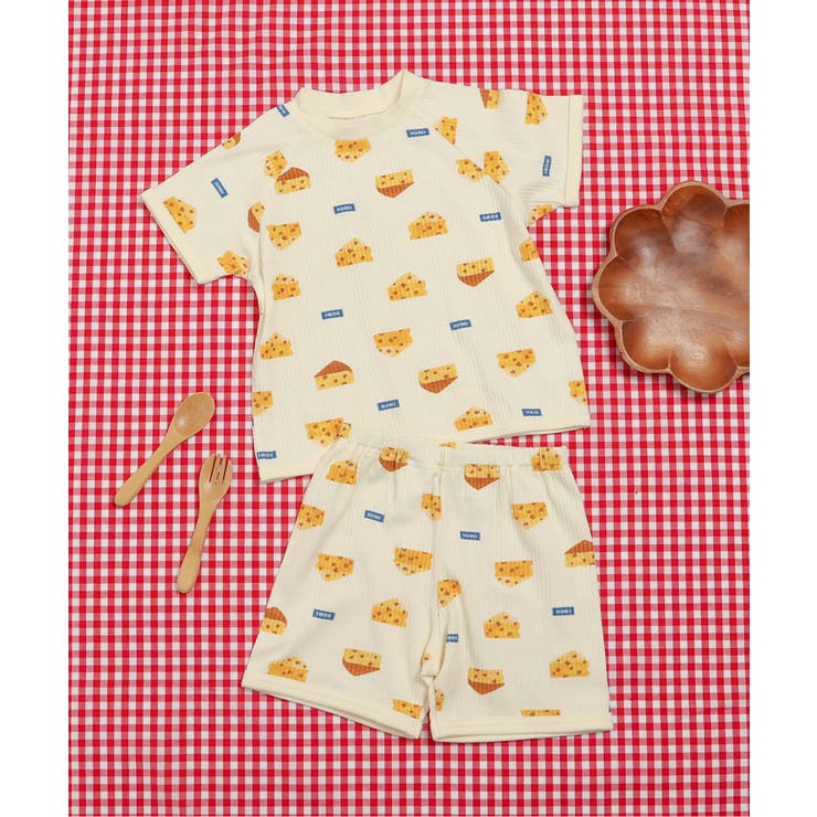 イエロー | 【リンク】3時のおやつ柄パジャマ  5分丈 | F.O.Online Store