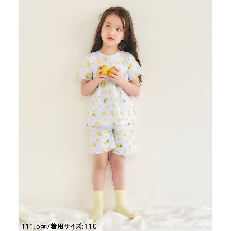 ハート・サクランボ・レモン柄ワッフルパジャマ | F.O.Online Store | 詳細画像22 