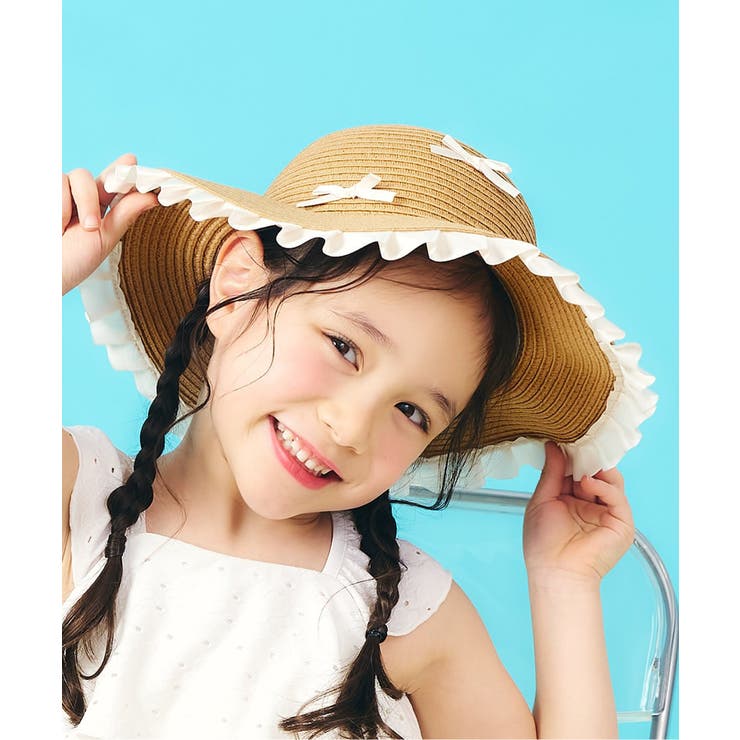 アイボリー | リボンフリルペーパーハット UVカット | F.O.Online Store