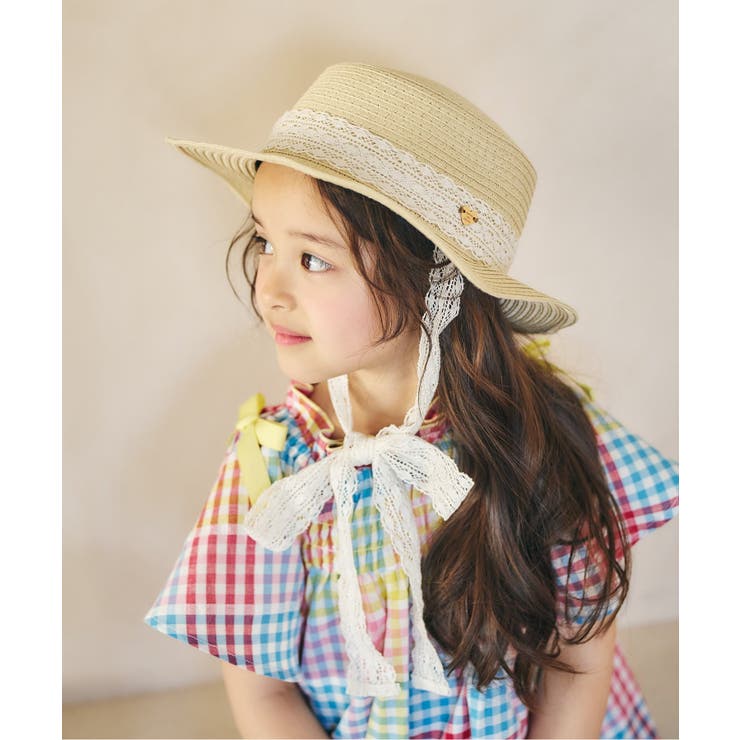 アイボリー | レースリボンカンカン帽 UVカット | F.O.Online Store