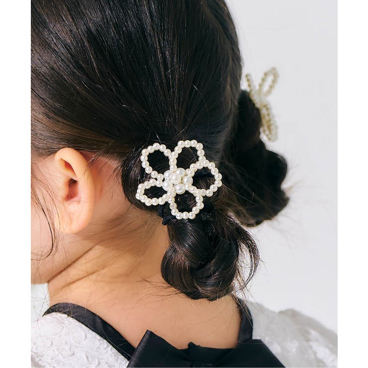 魅力の ビーズフラワーヘアゴムセット[品番：FOKK0022465]｜F.O.Online ヘアゴム