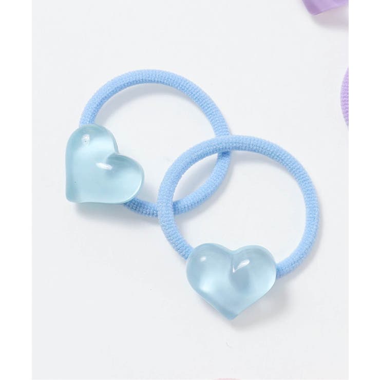 サックス | クリアハートヘアゴム ２個セット | F.O.Online Store