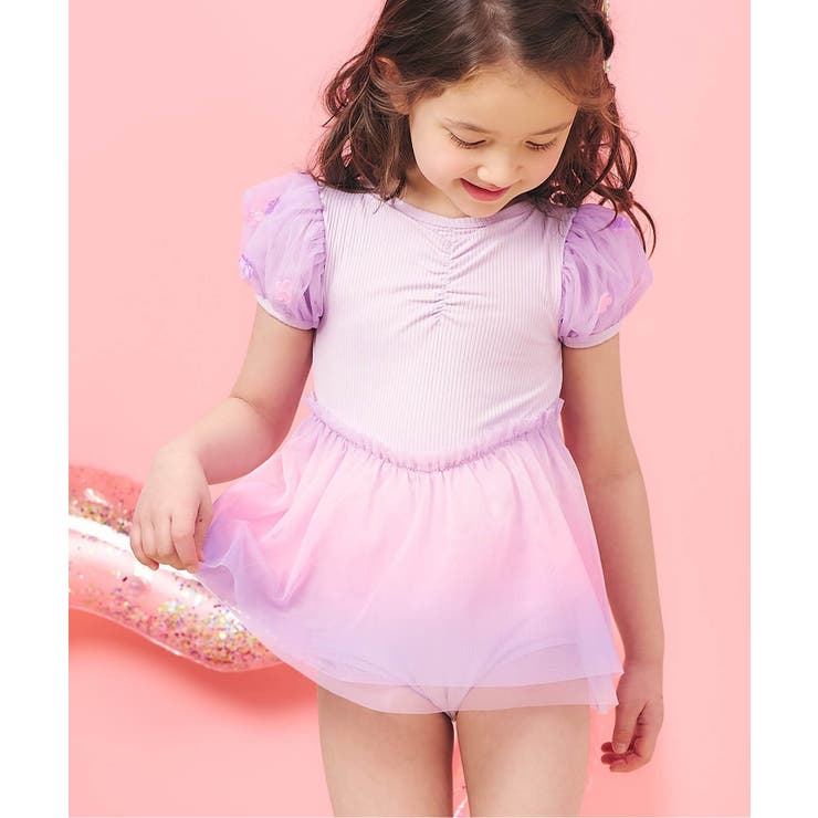 ラベンダー | 【UVカット】オーロラチュールワンピース水着 UVカット | F.O.Online Store