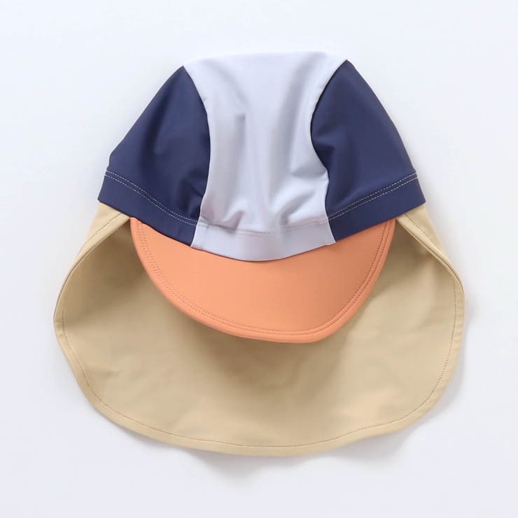 ベージュ | マルチカラー・きょうりゅう柄日よけ付きスイムキャップ | F.O.Online Store
