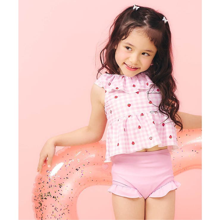 ピンク | 【WEB限定/UVカット】フリルペプラムセパレート水着 UVカット | F.O.Online Store
