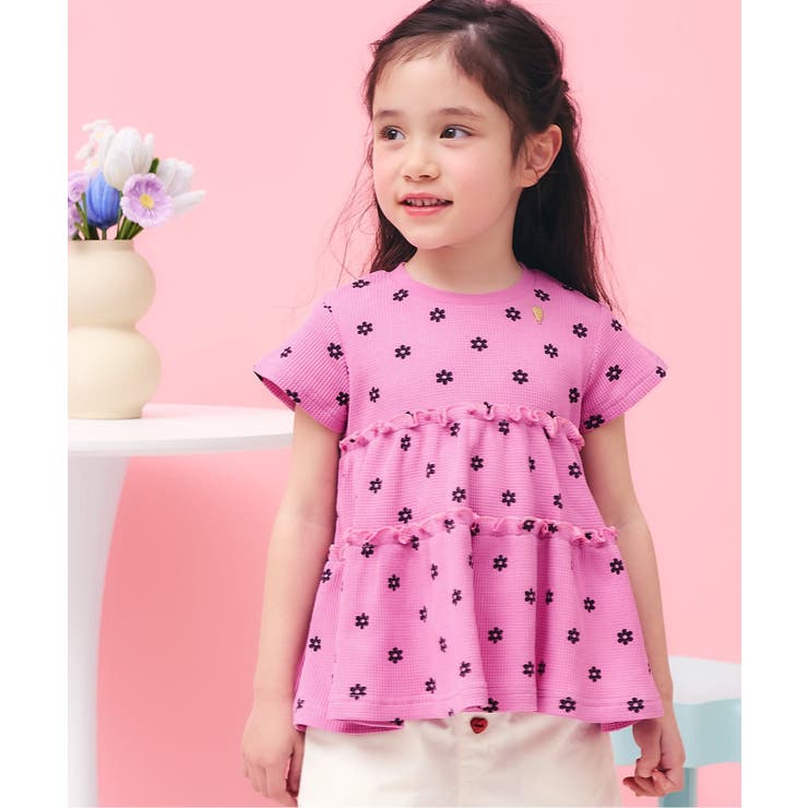ピンク | さらさらワッフルフレアチュニック UVカット | F.O.Online Store