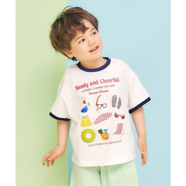 アイボリー | 5柄アソート転写モチーフTシャツ 接触冷感 | F.O.Online Store