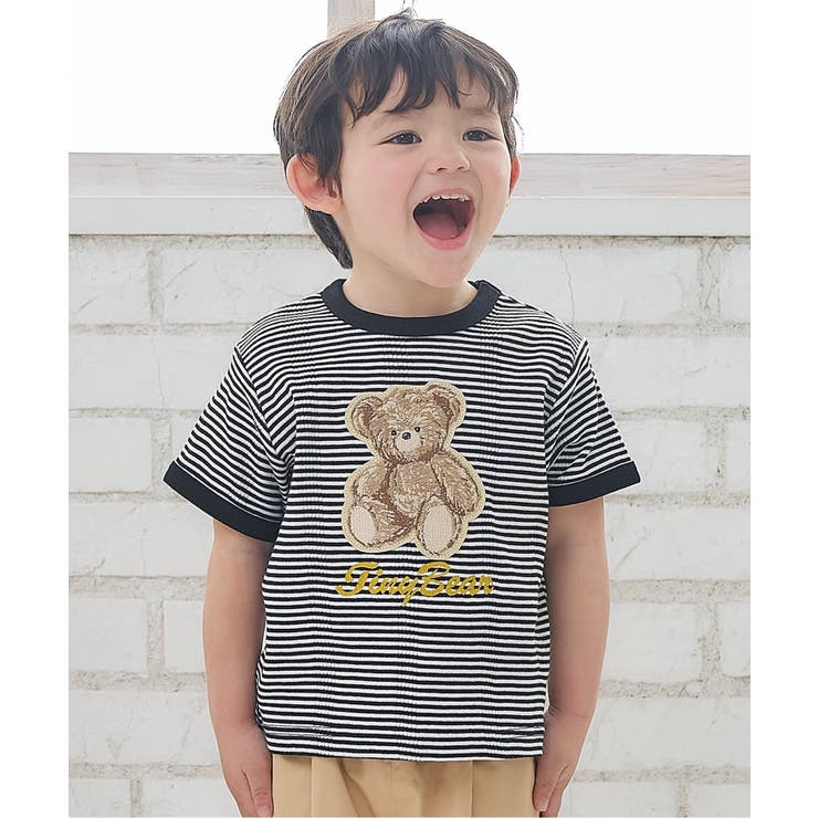 ブラック | tiny bear刺繍Tシャツ | F.O.Online Store