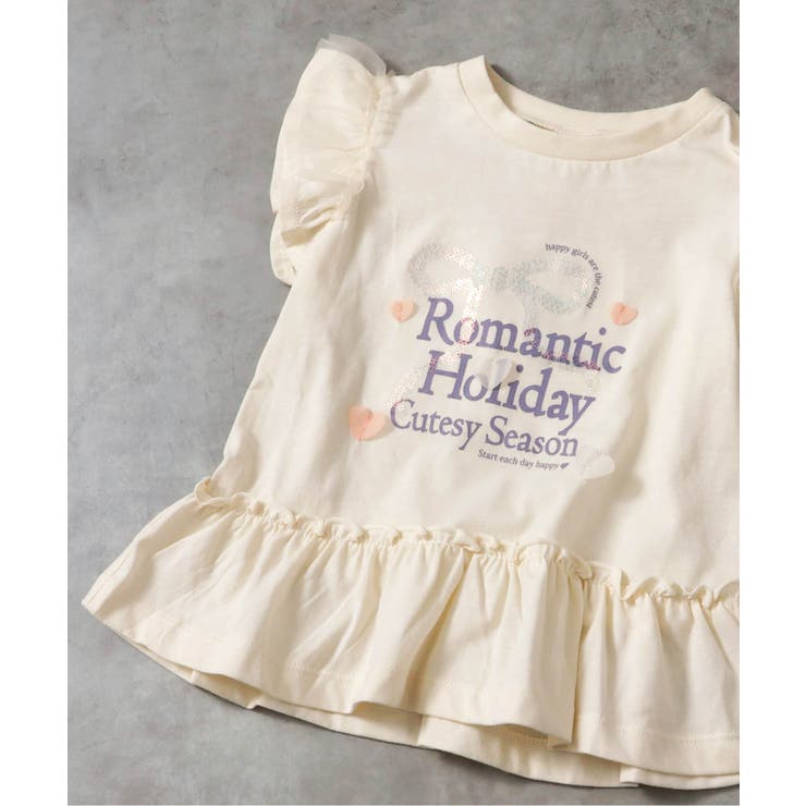 アイボリー | WEB限定  【接触冷感】キラキラスパンコールTシャツ | F.O.Online Store