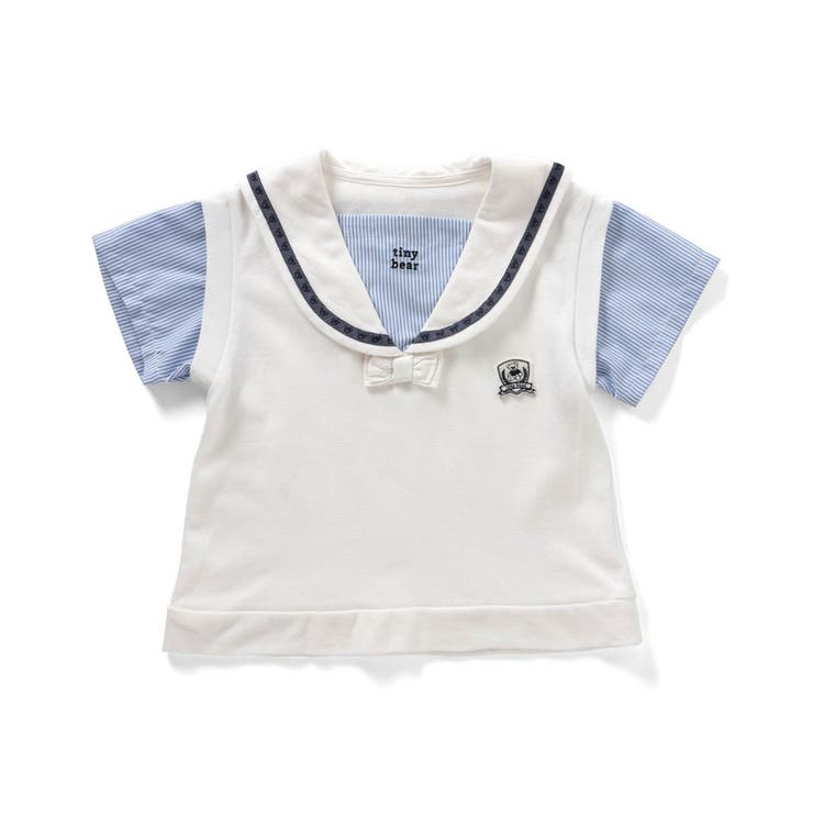 リンク】tiny bear セーラーレイヤードTシャツ[品番：FOKK0019766 