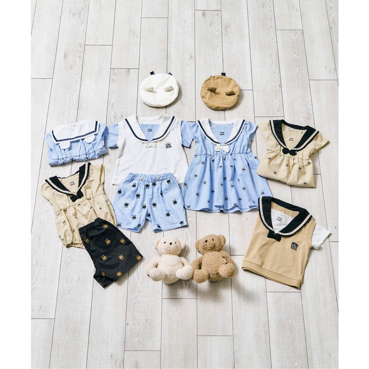 リンク】tiny bear セーラーレイヤードTシャツ[品番：FOKK0019766 