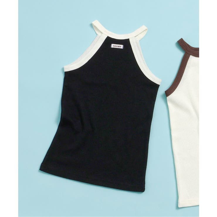 ブラック | 無地・マルチボーダーアメスリタンク 接触冷感 | F.O.Online Store