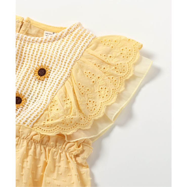 ハート・ひまわり刺繍チュニック[品番：FOKK0022568]｜F.O.