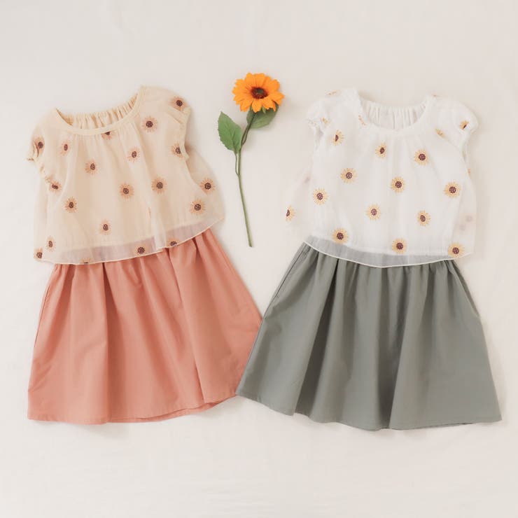 ひまわり刺繍ワンピース[品番：FOKK0008634]｜F.O.Online Store（エフ