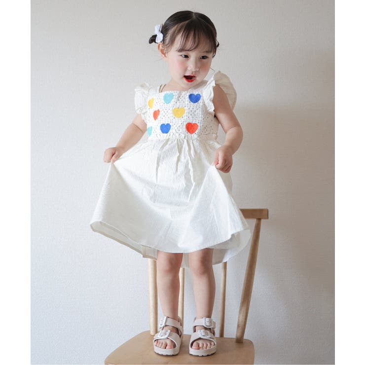 H*a様 colette kids 刺繍 ワンピース 2Y bonjourdia Amaia Kids 花柄刺繍ワンピース2y 80 85