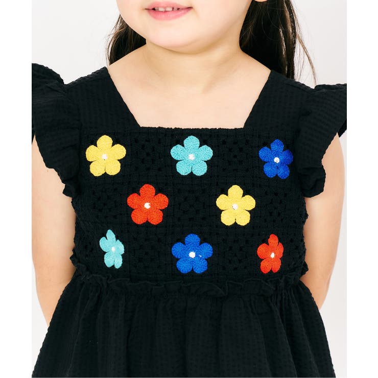 ♛お値下げ♛ COMME des GARCONS薔薇テープ刺繍ワンピース ♛お値下げ♛ COMME des GARCONS薔薇テープ刺繍ワンピース