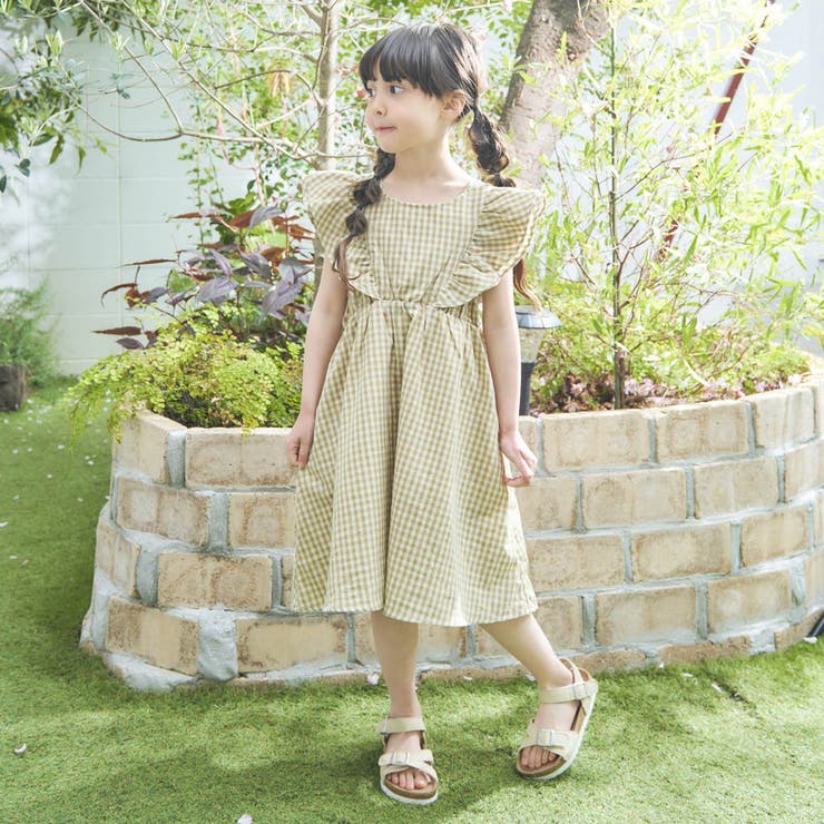 ギンガムチェックラッフルワンピース[品番：FOKK0005698]｜F.O.