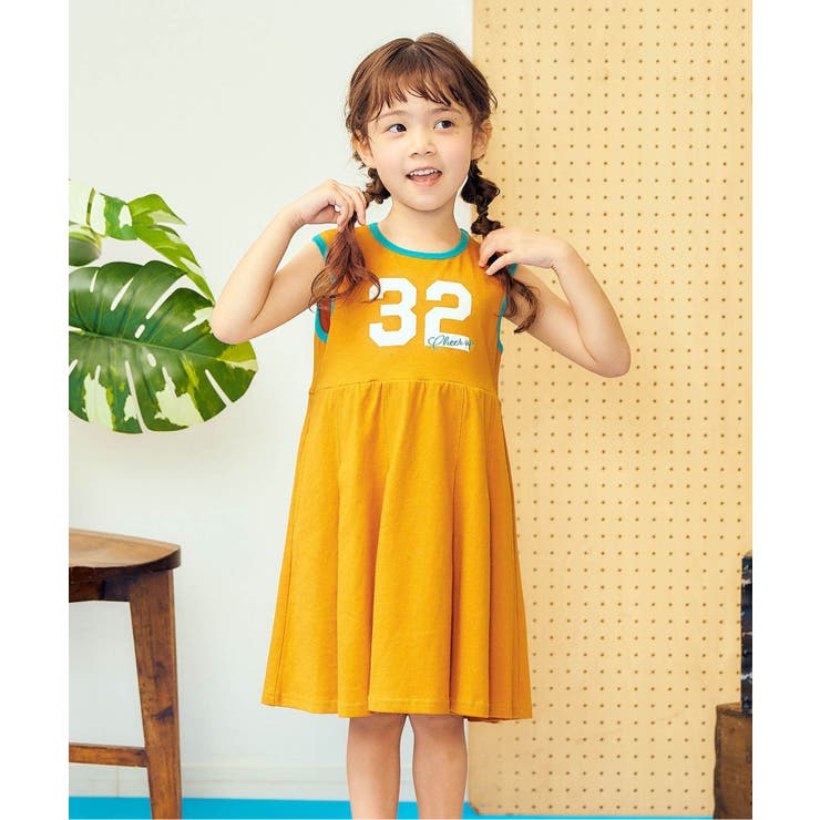 キャメル | 【リンク】ノースリーブプリーツナンバリングワンピース 接触冷感 | F.O.Online Store