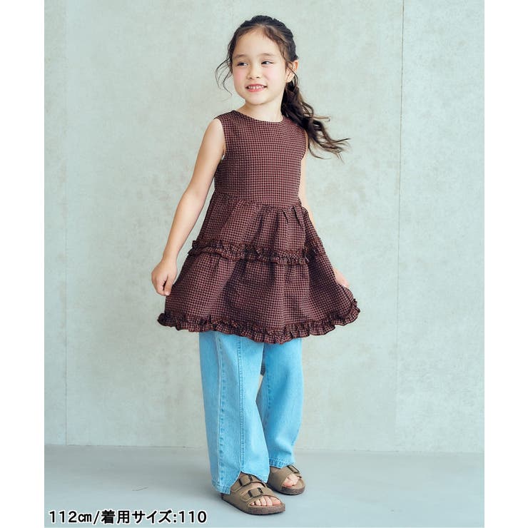 バックオープンフリルチェックワンピース | F.O.Online Store | 詳細画像6 