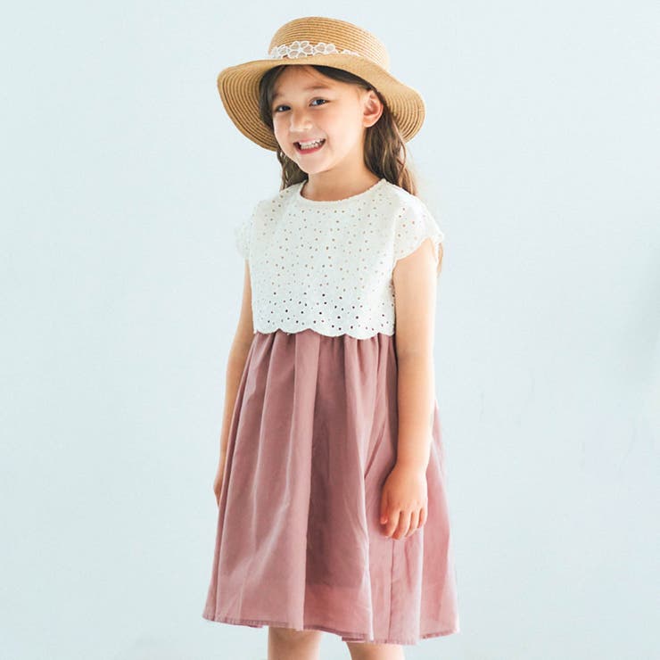 Web限定レース切替スカラップワンピース 品番 Fokk F O Online Store エフオーオンラインストア のキッズファッション通販 Shoplist ショップリスト