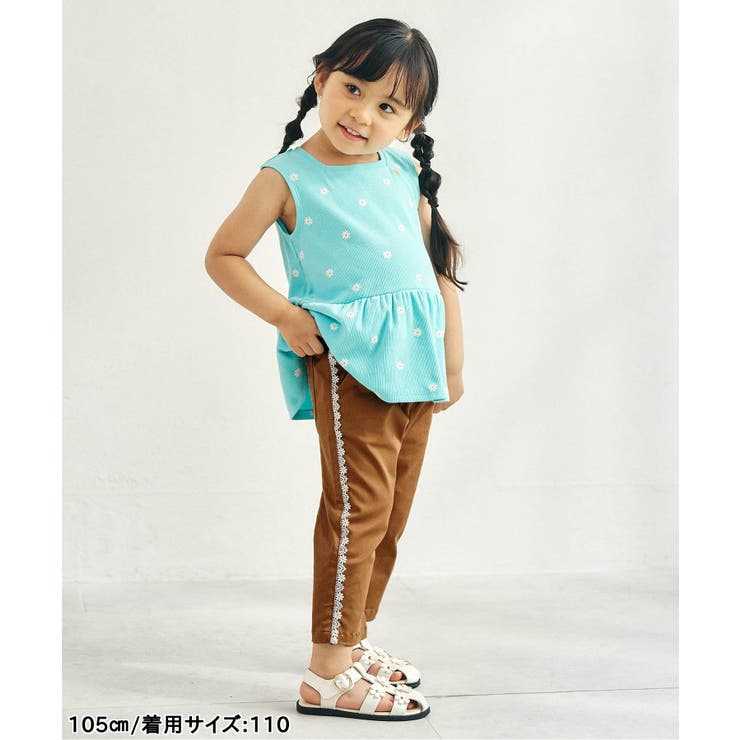 ひんやりサイドレースクロップドパンツ  8分丈 接触冷感 | F.O.Online Store | 詳細画像5 