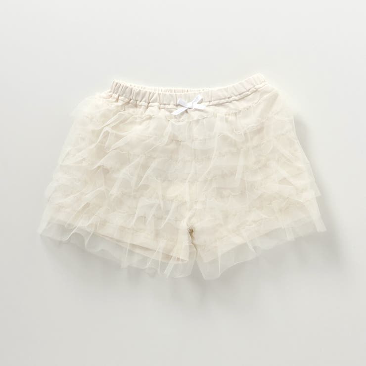 入荷now 安全 チュールフリルショートパンツ ショート丈[品番：FOKK0019842 パンツ