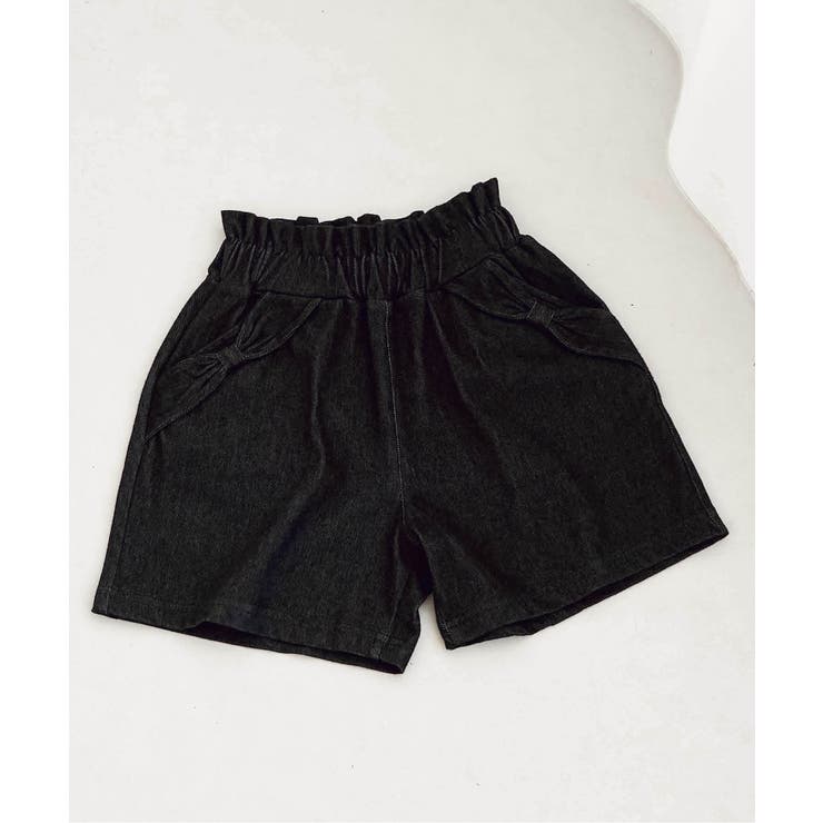 ブラック | WEB限定 ひんやりリボンポケットショートパンツ ＿ 接触冷感 | F.O.Online Store