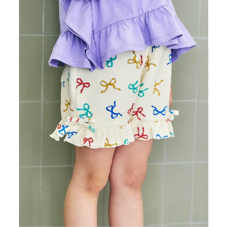 アイボリー | 総柄アソートフリルショートパンツ ＿ 吸水速乾 | F.O.Online Store