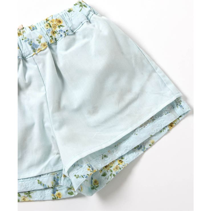 レース フラワー柄 ショートパンツ リンク】レースフラワーショートパンツ ショート丈[品番