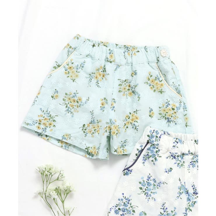 ZIMMERMANN ショートパンツ フローラルプリント【関税なし】 リンク】レースフラワーショートパンツ ショート丈[品番