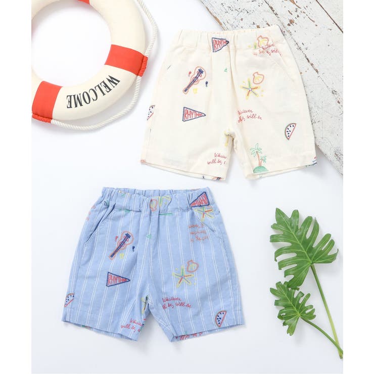 サマーモチーフ総柄刺繍ハーフパンツ  5分丈 | F.O.Online Store | 詳細画像13 