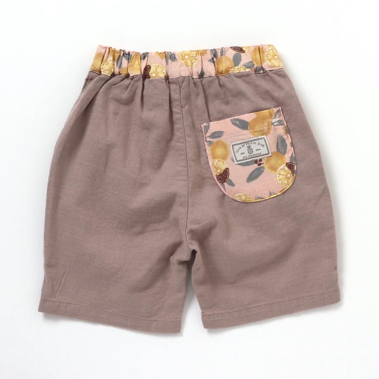 トロピカル無地・総柄ハーフパンツ 5分丈[品番：FOKK0008646