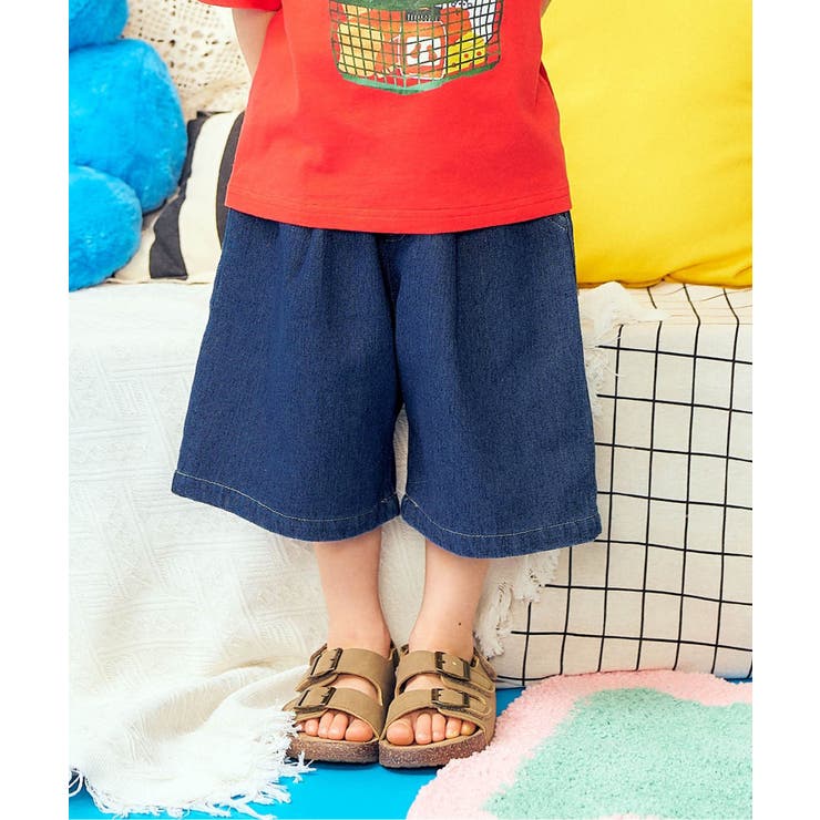 ブルー | 【リンク】ワイドタックショートパンツ  6分丈 | F.O.Online Store