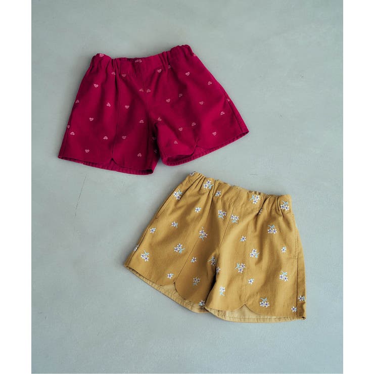 フラワー・ハート刺繍ショートパンツ  ショート丈 | F.O.Online Store | 詳細画像10 