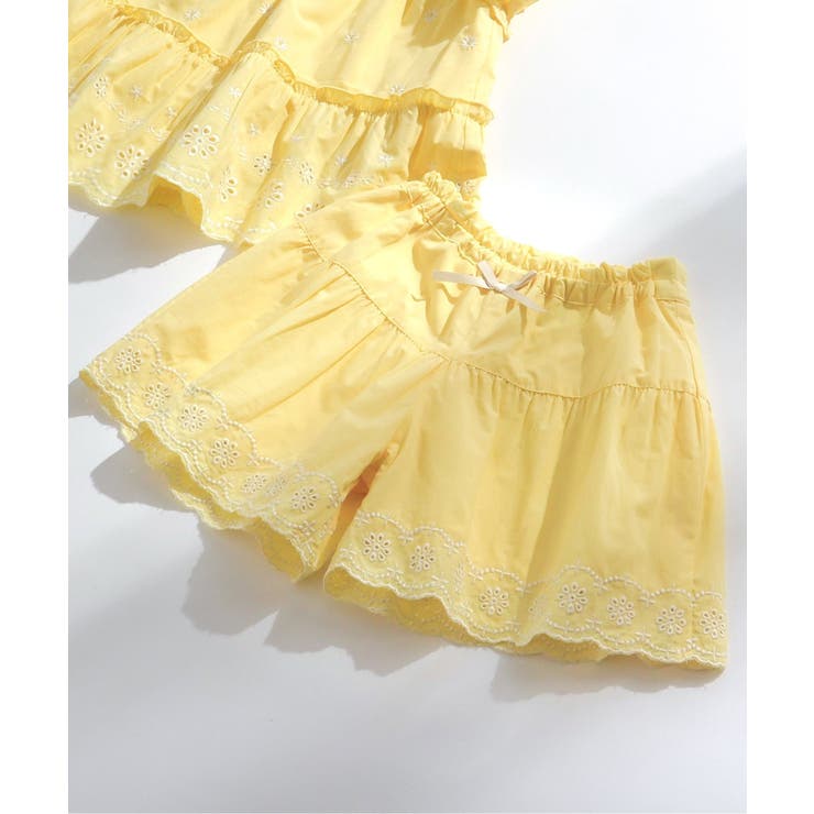 イエロー | ハート・フラワーレースフリルショートパンツ ＿ | F.O.Online Store