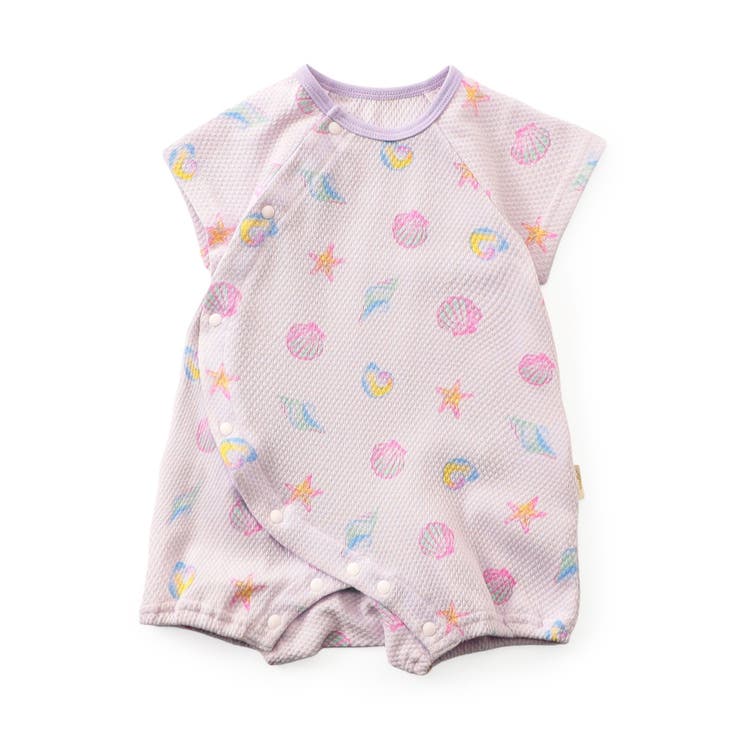 ラベンダー | ぽこぽこ総柄ロンパス | F.O.Online Store