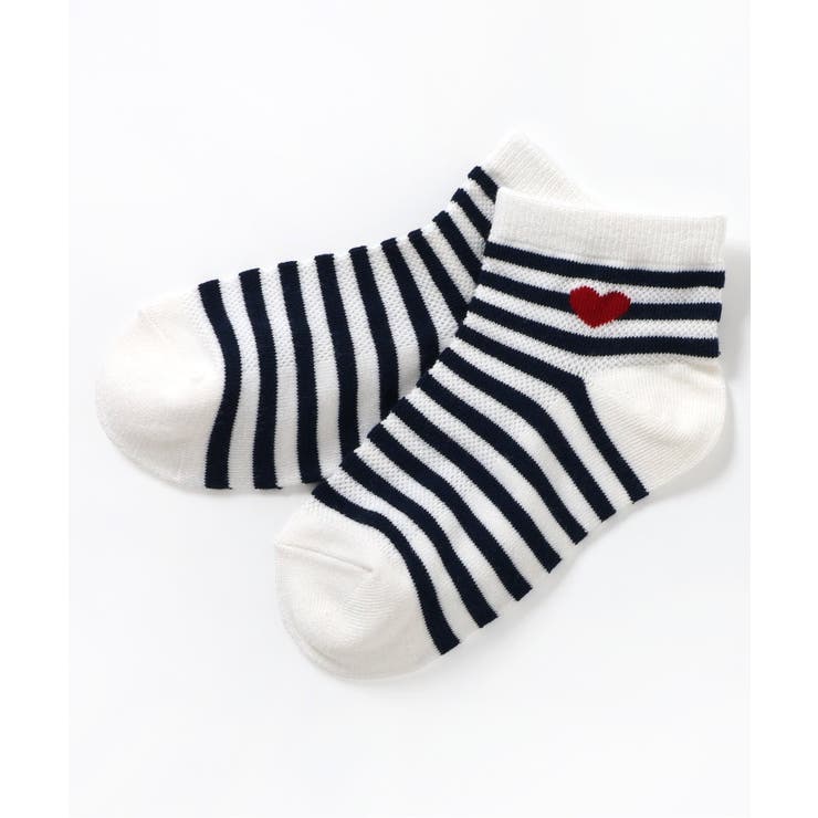 ネイビーブルー | ハート柄ひんやりショートソックス | F.O.Online Store