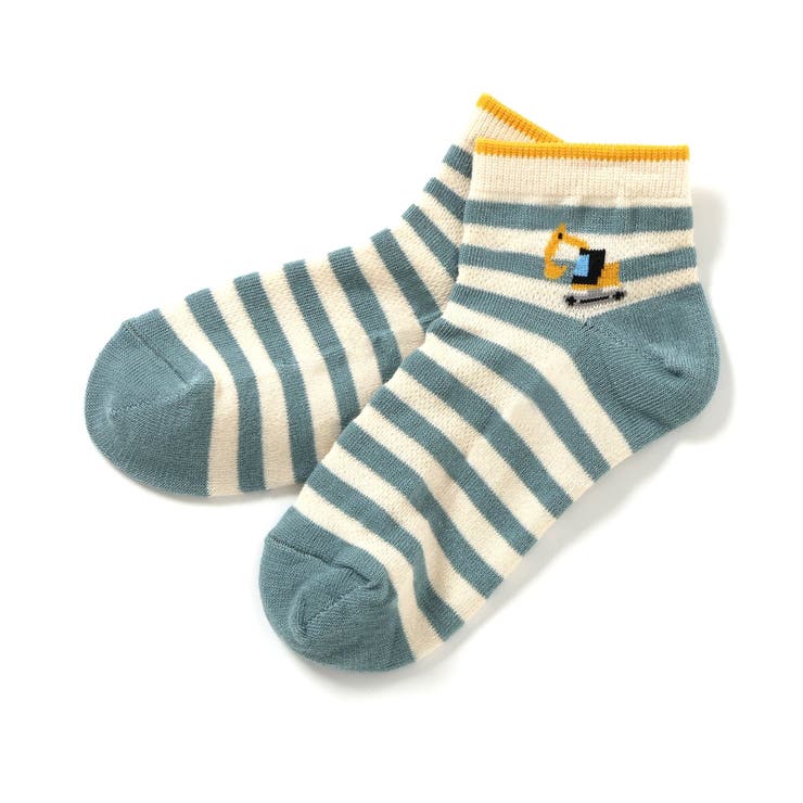 ミント | 働く車柄吸水速乾ショートソックス | F.O.Online Store