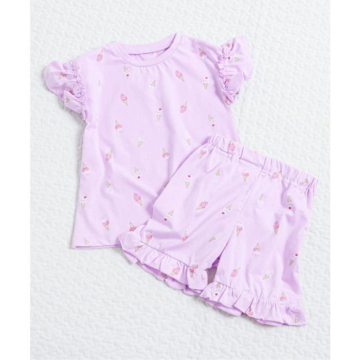 ラベンダー | ひんやりバラエティGIRLSパジャマ  4分丈 吸水速乾 接触冷感 | F.O.Online Store