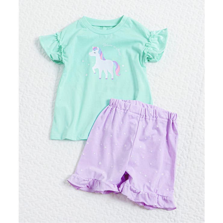 ミント | ひんやりバラエティGIRLSパジャマ  4分丈 吸水速乾 接触冷感 | F.O.Online Store