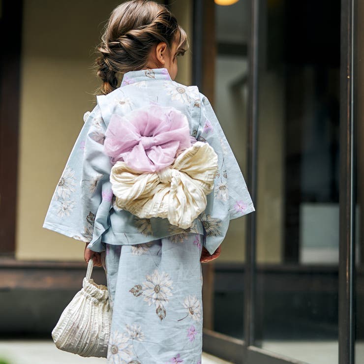 美品☆メゾピアノ 浴衣 紫陽花柄 140 - 浴衣