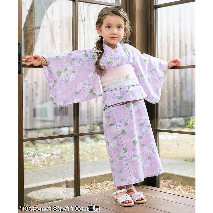 【新品タグ付き】アプレのはんなり浴衣　帯セット　ピンク　120センチ アプレ レ クール apres les cours 飾り帯＿アプレのはんなり